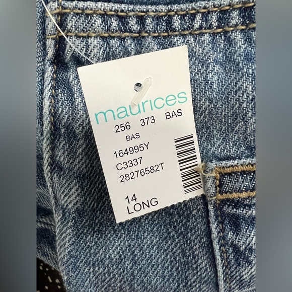 NWT Maurices Wide Leg Nonstretch High Rise Jean size 14 long - Picture 2 of 6